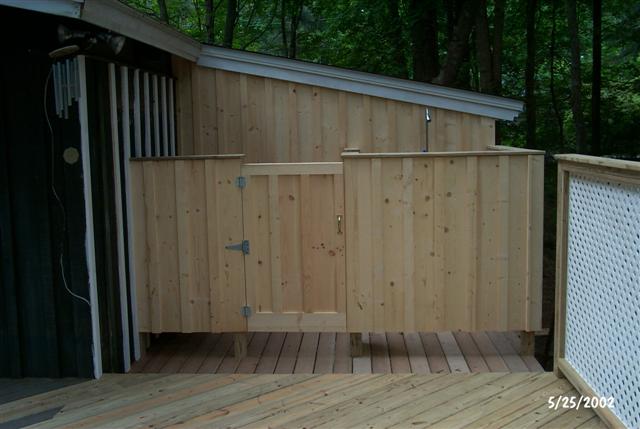 New Outdoor shower